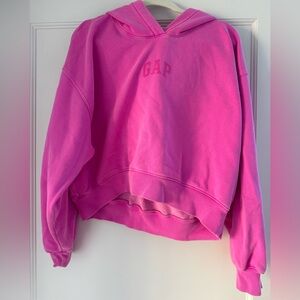 VintageSoft Crop Logo Hoodie